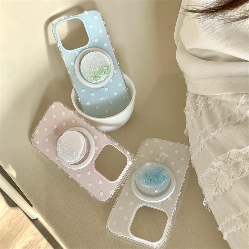 Dopamine Polka Dot Magnetic Stand Case for iPhone 17/16 Pro Max/15/14 - Premium Feel