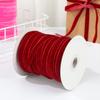 50yards 10mm Crafts Home Bouquet Decor Velvet Ribbon Wrapping Band Packaging Strap Flocking Silk