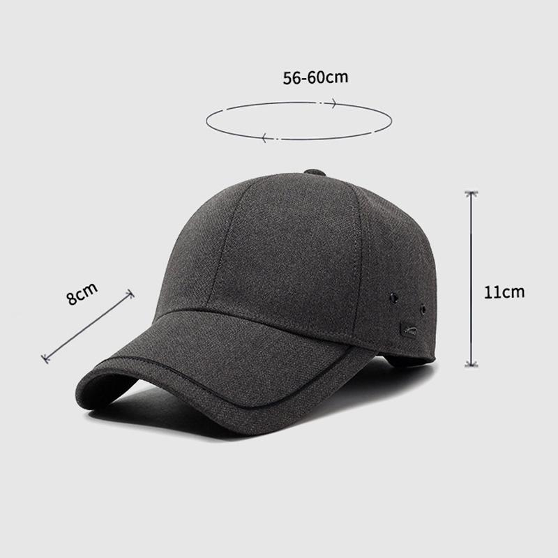 Toamnă Iarnă Gros Cald Protecție Urechi Șapcă de Baseball Bumbac Șapcă Bumbac Bărbați de Vârstă Mijlocie Șapcă Caldă Rezistentă la Vânt