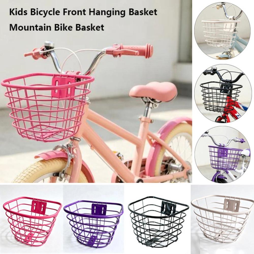Metal Bicycle Front Basket Easy To Install Bike Front Basket Children's Folding Bike Accessories