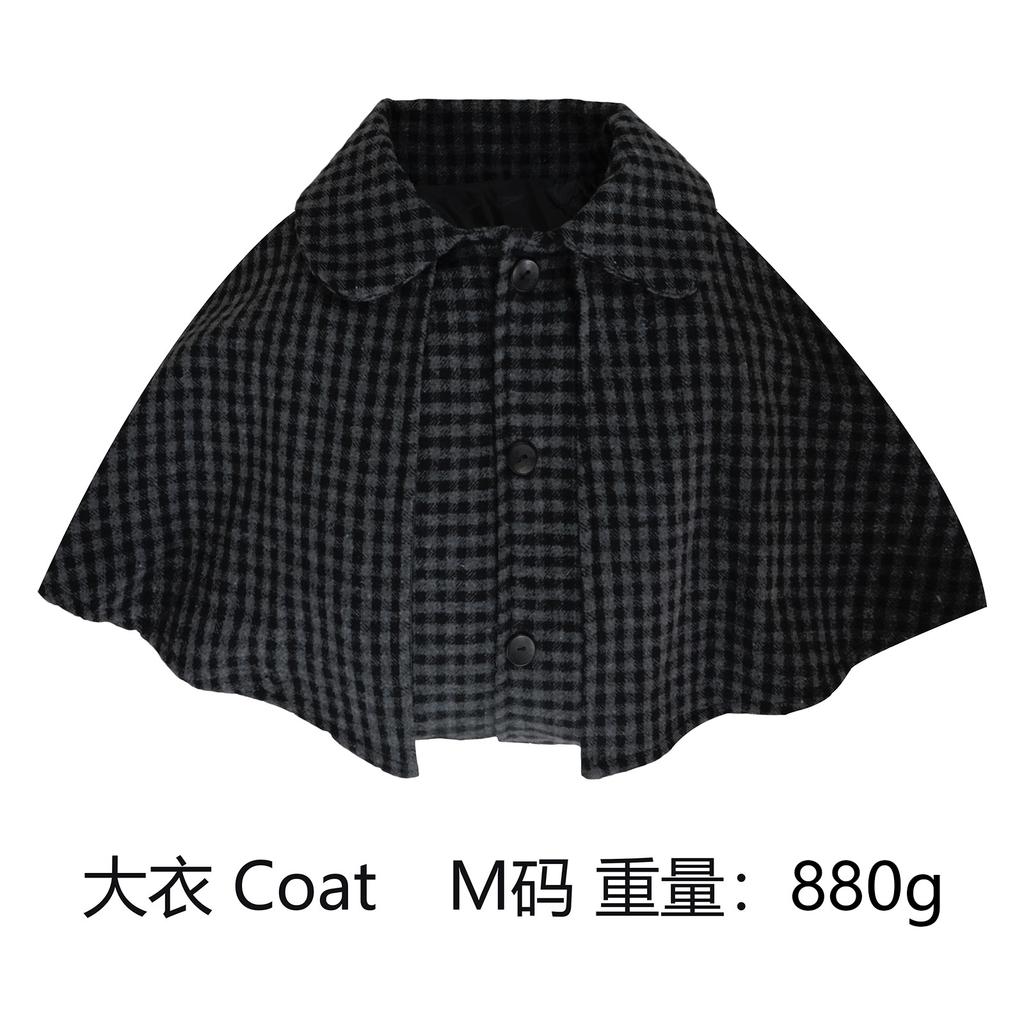 Středa Sezóna 2 Středa Addams Cosplay Kostým Módní Vintage Vlněný Kabát Gotická Lolita Středa Hraní Rolí Kabát Halloweenská Párty