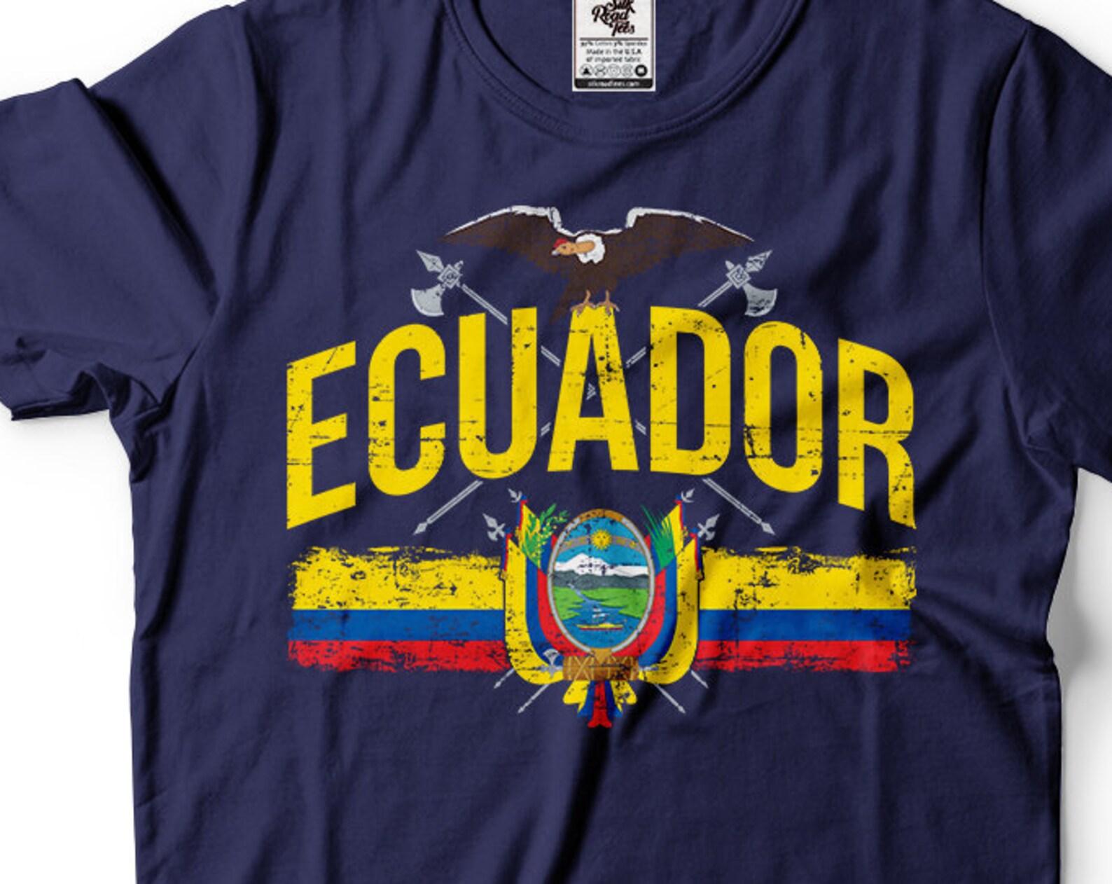 Ecuador Heritage T-Shirt: Unisex Ecuador Flag Tee L