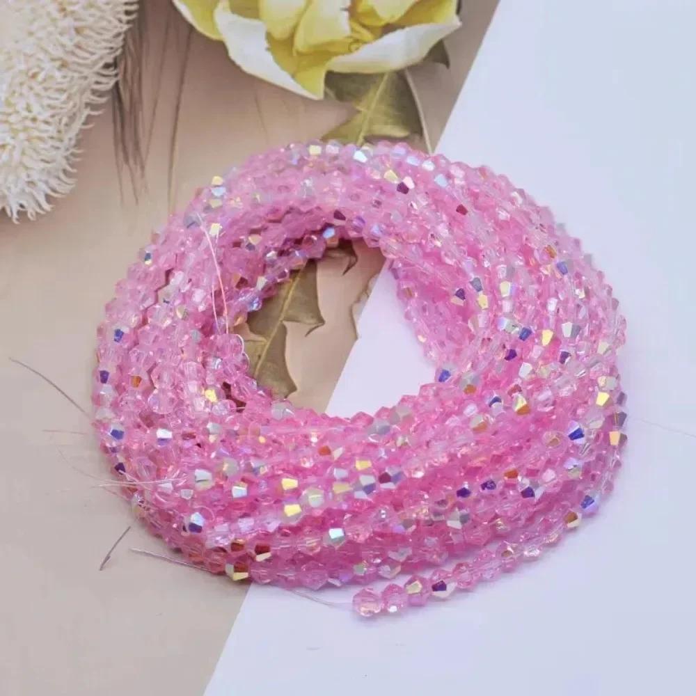 10pcs New 4mm Bicone Crystal Beads Glass Colorful Loose Spacer Beads DIY Austria Faceted Crystal Beads For Jewelry Making