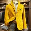 Men's Solid Color Corduroy Warm Pocket Suit Jacket Cardigan Men's Casual Suit
