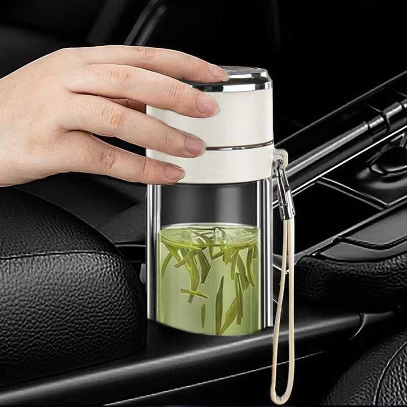 Shuanghan Double-Layer Glass Tea Infuser Bottle