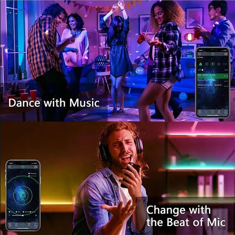 USB 1-30M LED Light Strip RGB 5050 Bluetooth Wifi APP Control Luces Led Light Strip Lighting Music Sync for Party PC TV Living R