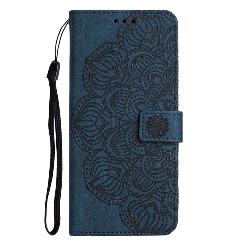 WBWONE Leather Folio Cover per Xiaomi Redmi 10 5G, Custodia in Pelle PU Magnetica Libro Flip Portafoglio con [Funzione Stand]. Blu