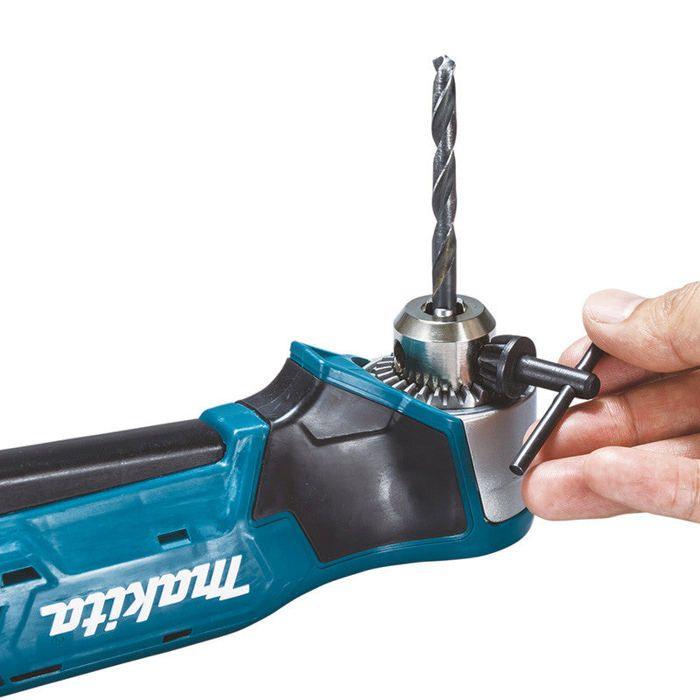 Perceuse visseuse d'angle - makita - 12v cxt - mandrin à clé 10 mm - sans fil - inclinable