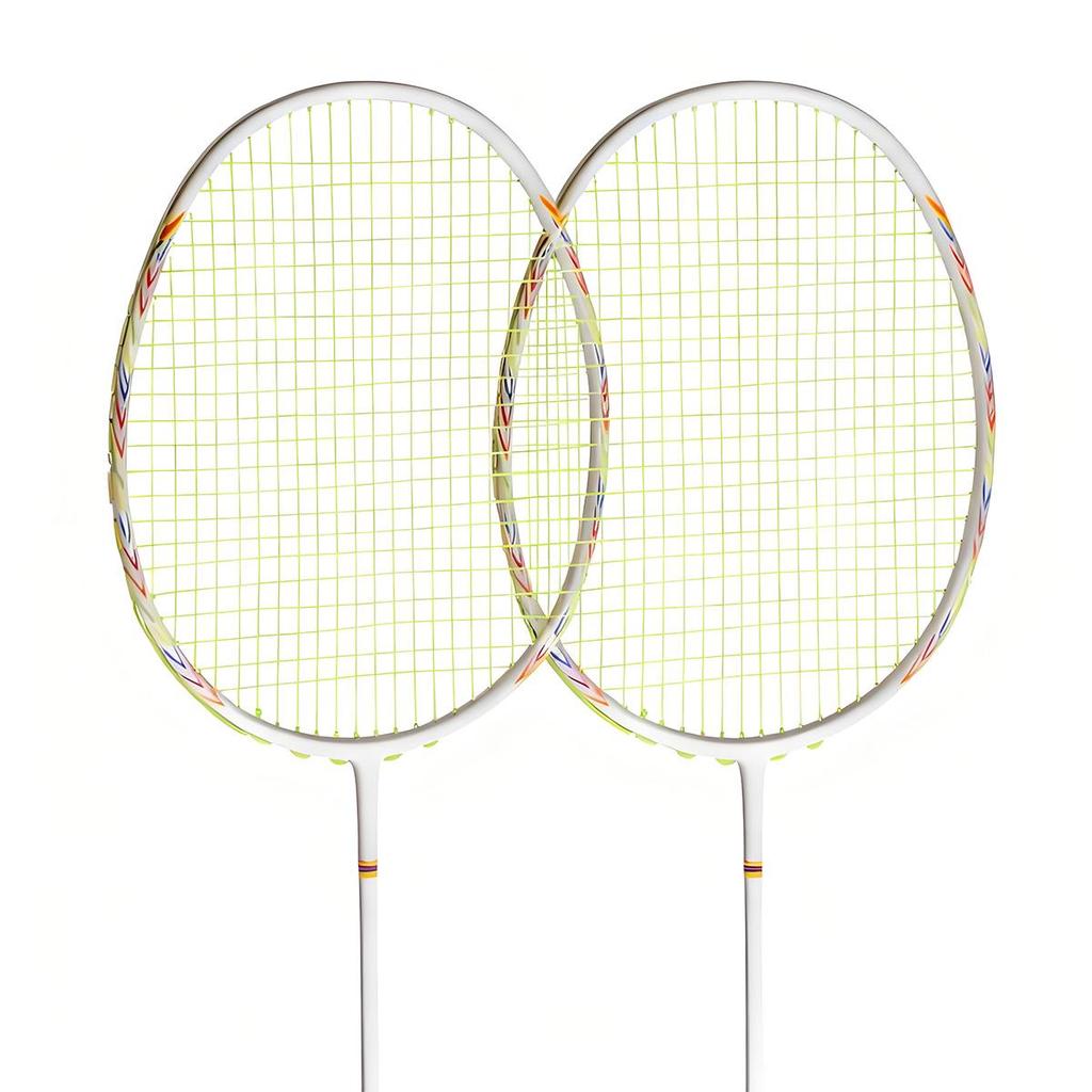 Full Carbon Fiber Badminton Racket Set for Men and Women - Durable, Lightweight, Offensive & Defensive, Professional Adult Singles & Doubles Play