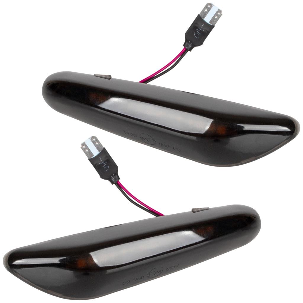 BMW Serie 1 E81 E82 E87 E88 Indicatore di Direzione Laterale LED Dinamico Fumé, Set da 2