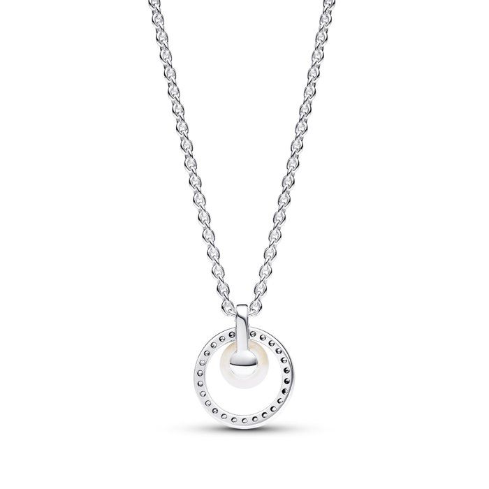 Pendentif Collier Femme - Argent - 393165C01-45 - Zirconia Cubique - Nacre - Maille Ancre