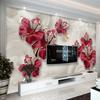 3D Photo Wallpaper Beautiful Stereo Jewelry Flower TV Wall Mural Living Room Bedroom Mural Wallpaper