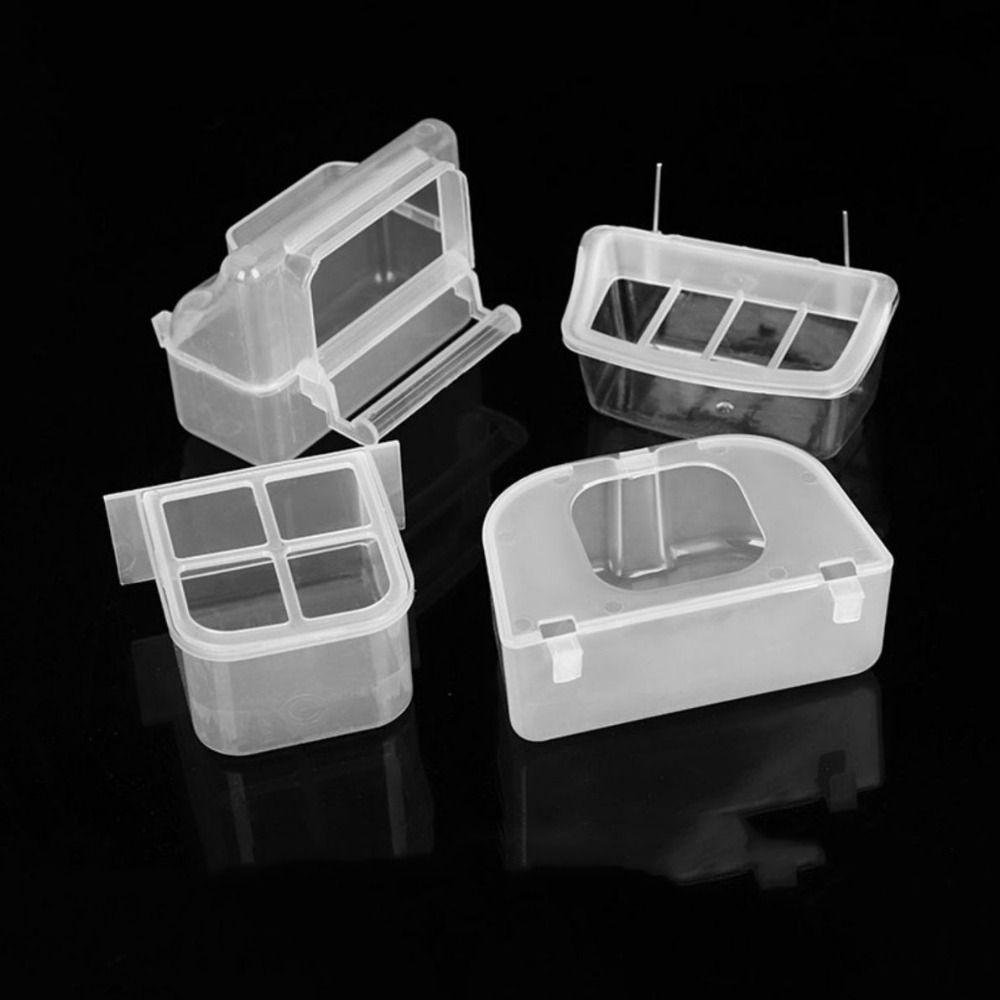 Plastic Bird Food Box Anti-splash Parrot Hanging Food Dish  for Pigeons Parrots Canaries