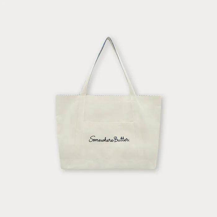 [6th] Letter Reversible Bag - Ivory