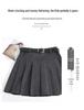 Women's 2025 Autumn/Winter High-Waisted Pleated Wool A-line Mini Skirt