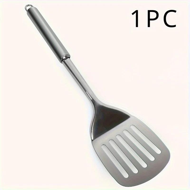 

1 Piece Silver Stainless Steel Perforated Slotted Spatula for Kitchen, Flipping Steak and Burger