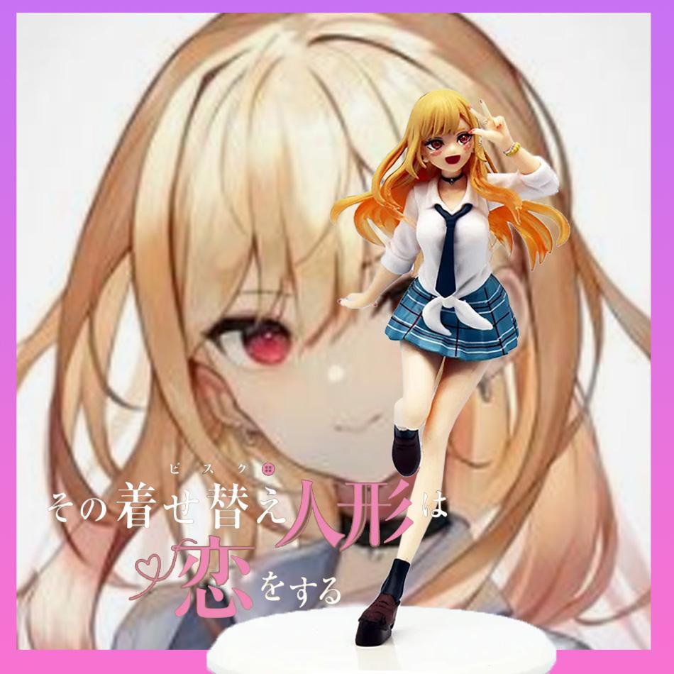 My Dress Up Darling MARIN KITAKAWA Uniform Anime Figure Toys 18cm PVC Model Ornaments Kids Collect Dolls Birthday Gift