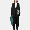 Y-3 FW22 Logo Bestickter Einreiher Langarm Strick Cardigan Unisex Cardigans Schwarz H44809