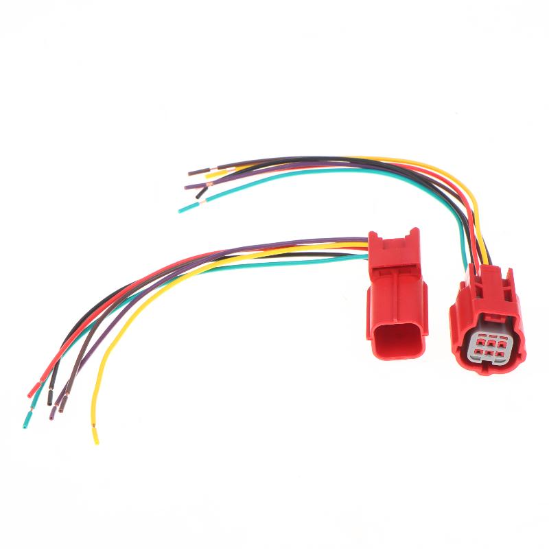 Motorcycle OBD Diagnostic Plug Durable Metal Pins Fuel Injection Tester Adapter 2Pcs DJ7065Y-0.6-11/21 for Frequent Shop Use