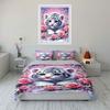 White tiger with roses. Bedding sets Duvet cover sets Duvet covers Pillowcases(1 * Duvet Cover 2 * Pillowcases without duvet insert)