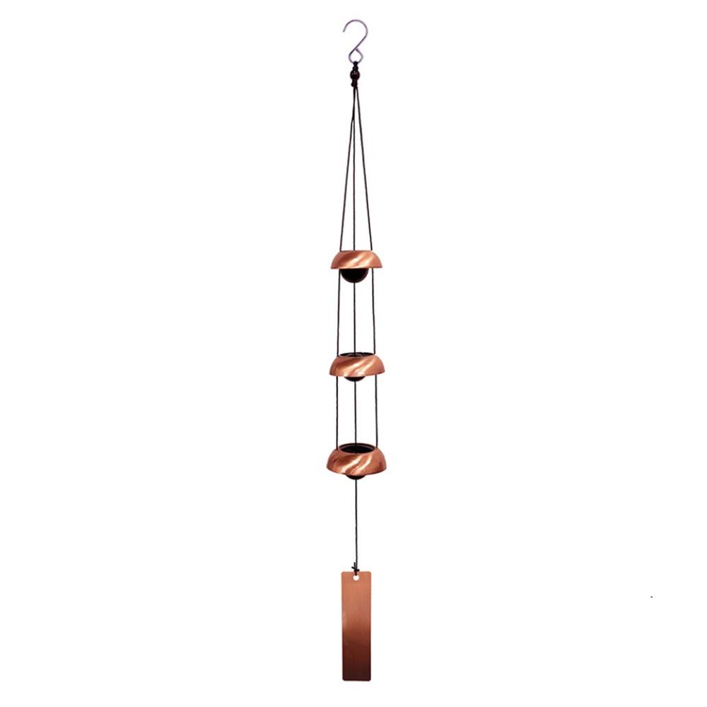 Vintage Japanese Style Metal Wind Chime 3/5 Layer Wishing Wind Chime Gift 3 Layer Red Copper
