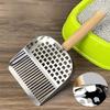 Wood Handle Pet Waste Shovel Stainless Steel Cat Poop Sifting Tool Litter Box Scooper  for Kitten