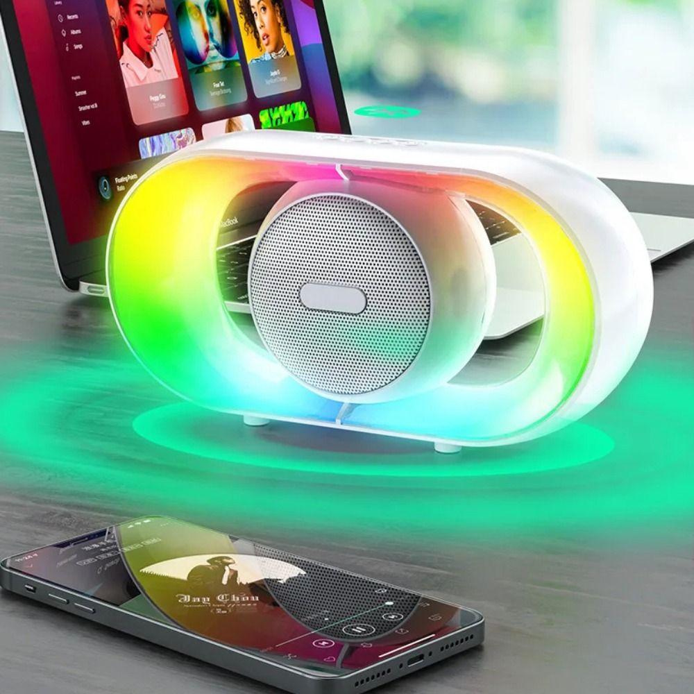 With RGB Lighting Wireless Sound Box Magnetic Portable Subwoofer  Travel Outdoor