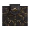 Coach Corner Zip 12 Letter Print Coated Canvas And Leather Wallet Medium Women Wallet Brown CEC28-IMBRN
