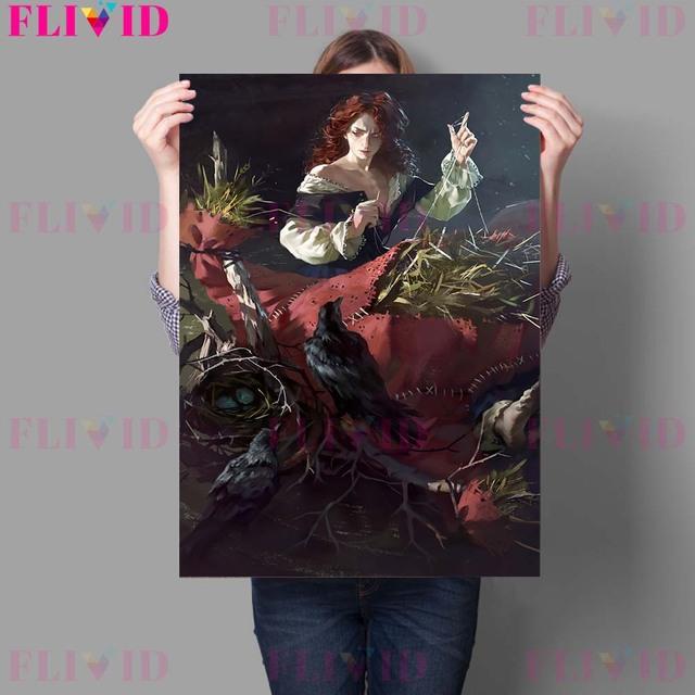 

Шабаш ведьмы и призраки в зеркале Witnage, настенный художественный принт, ретро-плакат с ведьмой-пугалом и печать для дома 21cm×30cm NoFrame