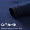 SHANSHAN Men's 90% Wool 10% Cashmere Blend Stand Collar Sweater