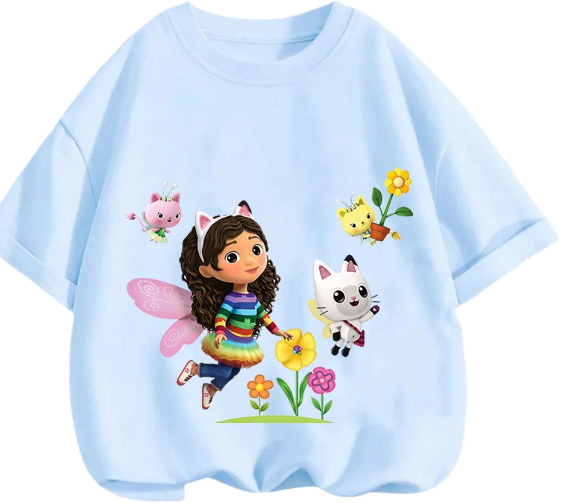 Casual T-shirt Summer Cute Cartoon Print Fashionable Round Neck Children s Top 100
