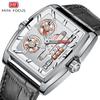 Watch Barrel Type Case Electromechanical Bicycle Men's Watch Genuine Leather Strap Men's Watch