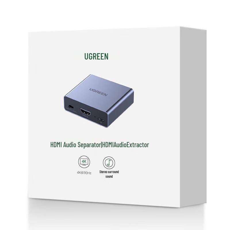 Ugreen 4K HDMI Audio Extractor mit optischem Ausgang und 3,5-mm-Klinke