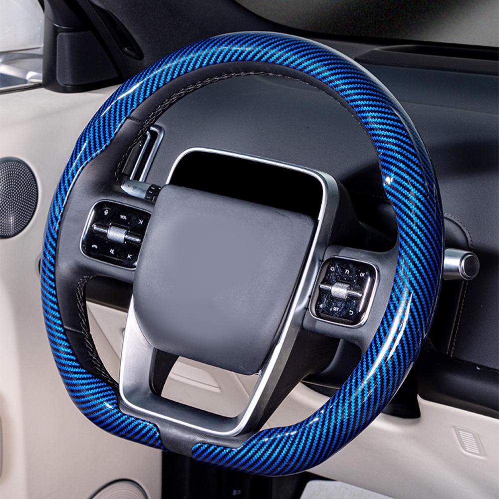 Steering Size 36-38cm Universal Non-slip D-shaped Round Breathable Car Steering Wheel Cover Protector Suitable Auto Accessories