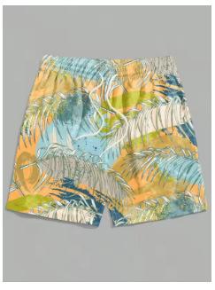 Men's Shorts 3D Hawaiian Plant Bath Swimsuit, Quick Dry Beach Hawaiian Men's Fashion Shorts