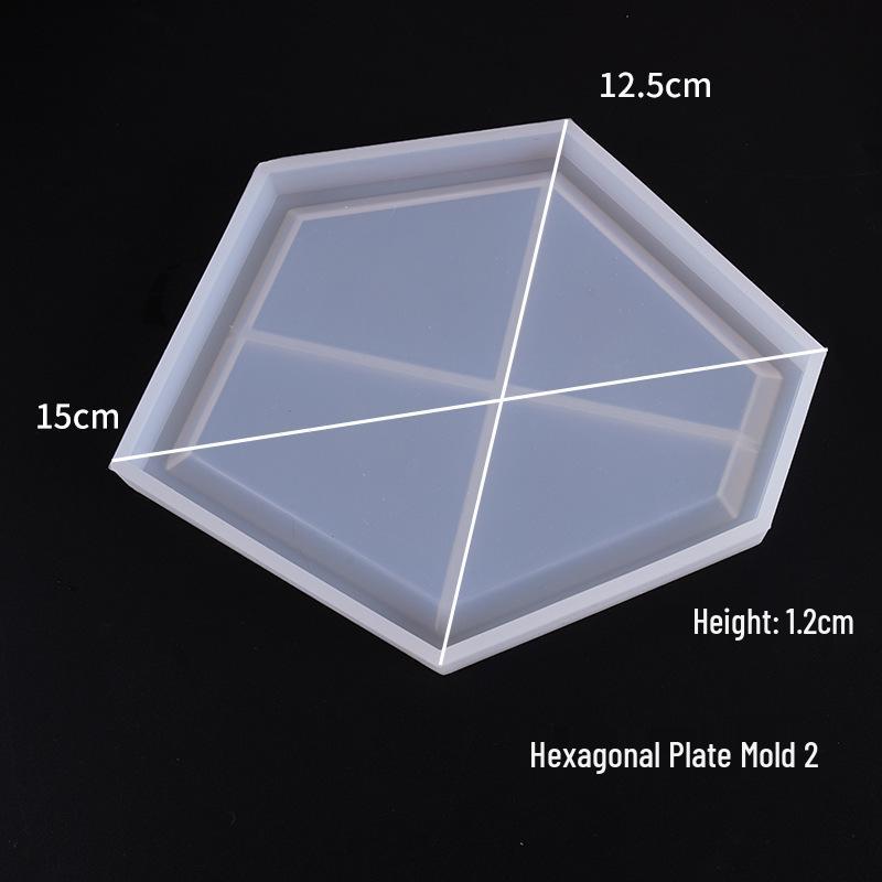 Poppy Crystal Resin Mold: Round & Hexagonal Coaster Silicone Molds for DIY Tabletop Decorations