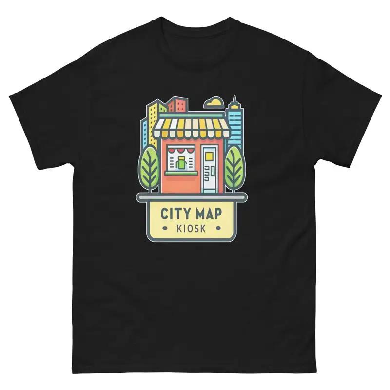City Map Kiosk Object Place Item Urban T Shirt Unisex