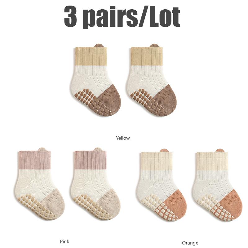 5/3 Pair Anti-Slip Baby Socks For Newborn Babies Anti-slip Socks For Children Comfortable Fit Socks For Baby Accessories Newborn