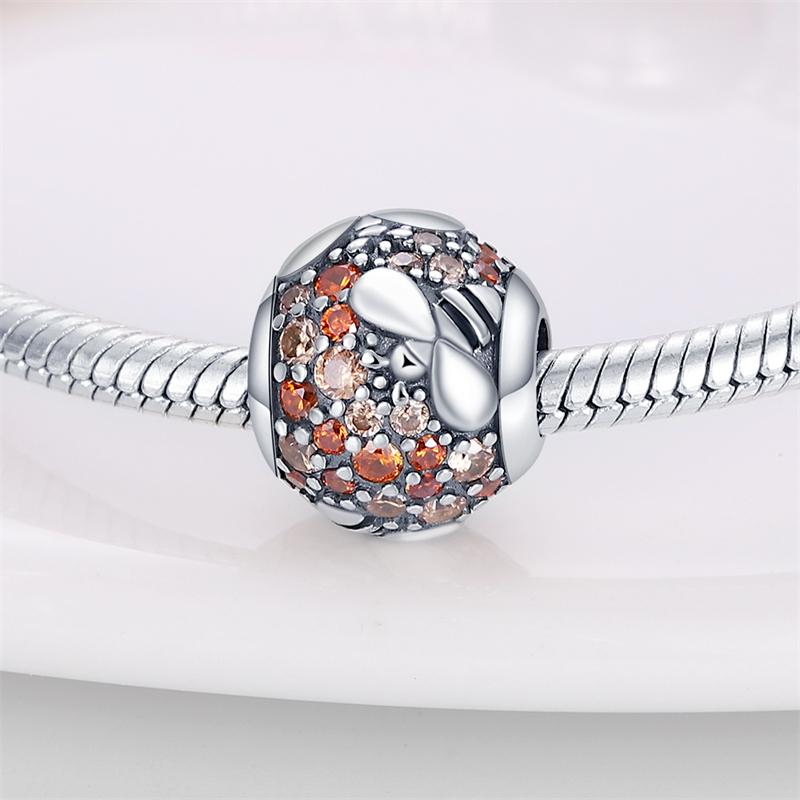 Charm Copper Cute Bee Honey Theme Collection Pendant For 3Mm Original Bracelet Necklace Women Luxury Diy Fine Jewelry Gift