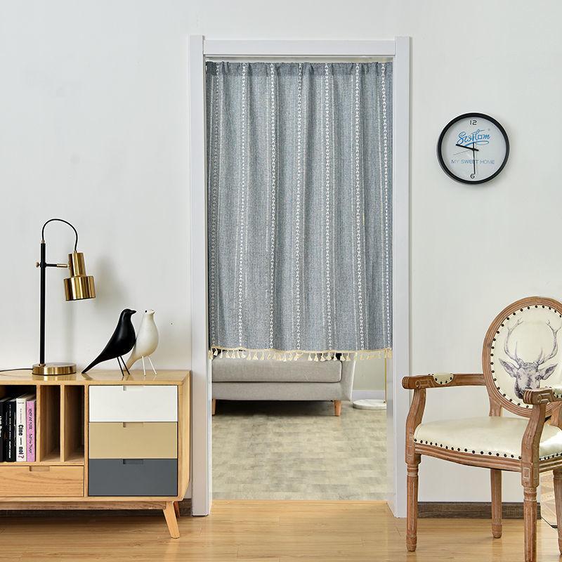 Door Curtain, Semi-Blackout Partition, Short Curtain, Japanese Japanese, Korean, Taiwanese Curtain, Blind Curtain Fabric