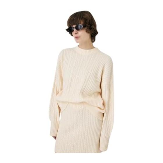 [Mousey] RIB CABLE Knit Tops