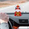 Lucky Lions Dance Solar Car Decoration Traditional Festival Dashboards Ornament Easy Installation For Home And Vehicle