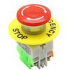 22mm Emergency Stop Switch Push Button 660V 10A Red Sign Mushroom Emergency Stop Switch Dustproof Waterproof for Industry