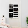 VidaXL Jewelry Cabinet with Mirror and LED Lighting Wall-Mounted White 353244