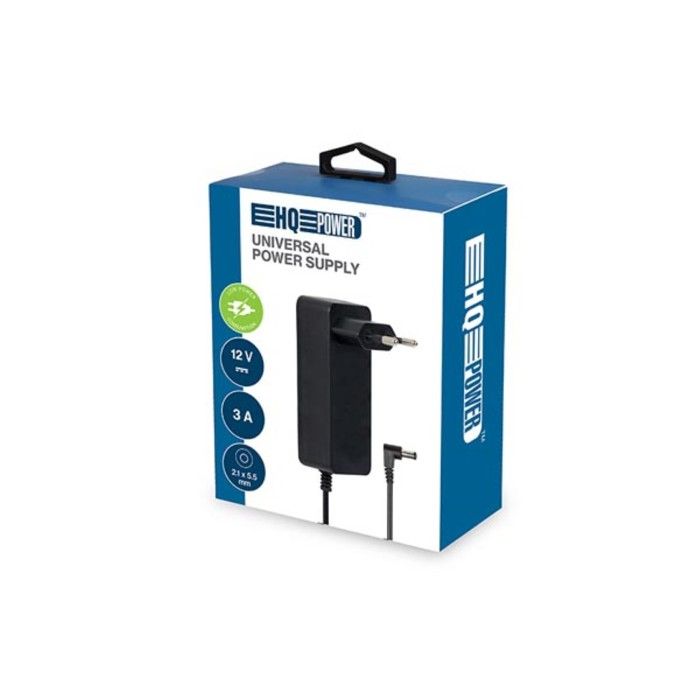 Alimentation universelle - HQ POWER - 12V 3A - 36W - Connecteur 2.1 x 5.5 mm - Câble 1.50 m
