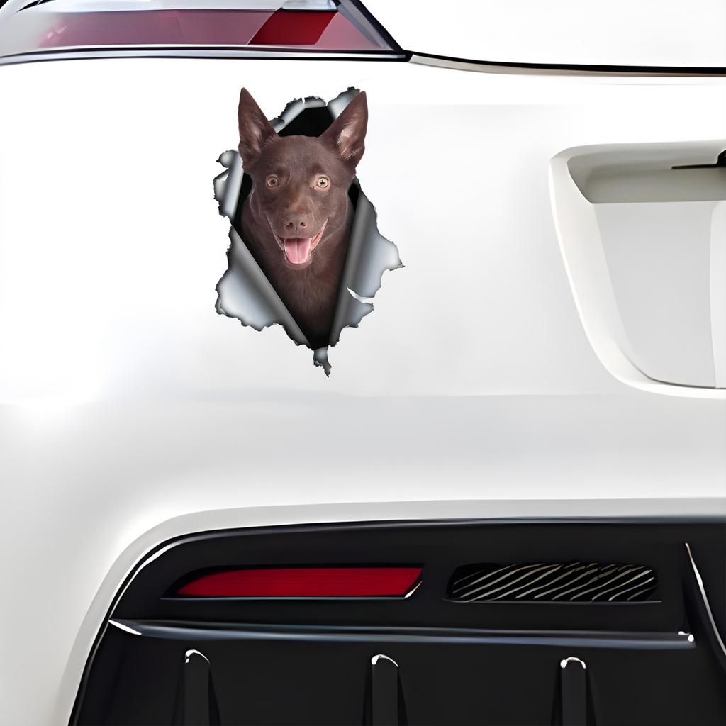 Australian Kelpie Car Stickers Scratch Blocking Self-Adhesive Waterproof Decal, Used for Car, Laptop, Motorcycle, Van, RV