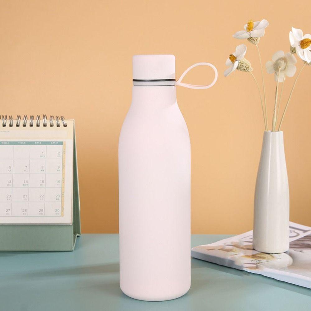 500ml Insulation Cup With Handle 304 Stainless Steel Thermos Water Bottle Vacuum Flask  Sports