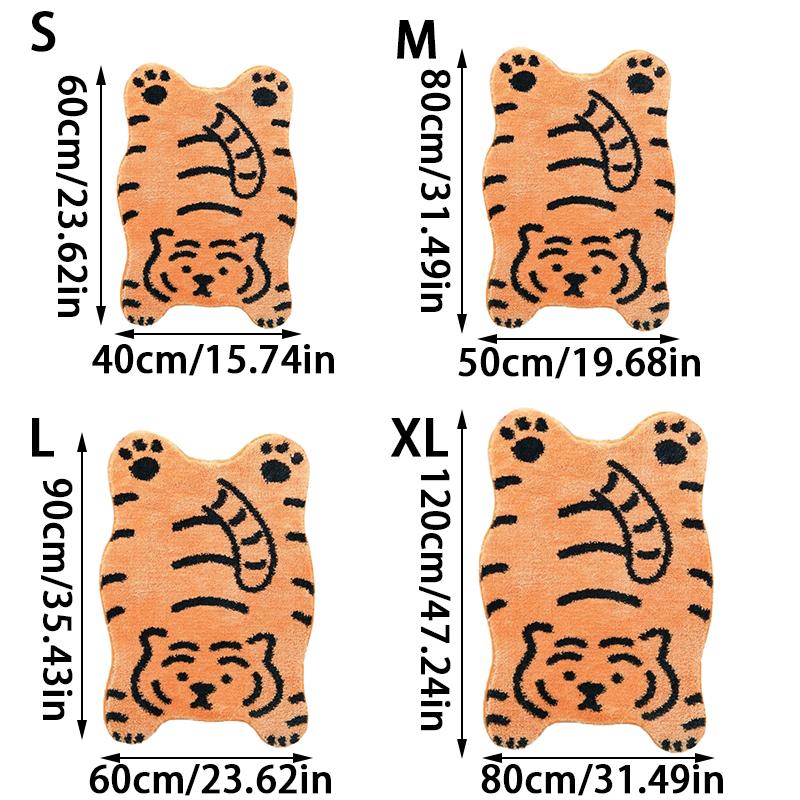 Soft For Living Room Absorbent Bath Mat Funny Rugs Home Mats Cartoon Tiger Rug