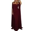 2026 Spring Women's Elegant Solid Color Slit Dresses - European & American Style