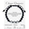 New Natural Stone Amethysts Bracelet with Card 8mm Pink Quartz Fluorite Beads Bracelet Adjustable for Women Men Couple